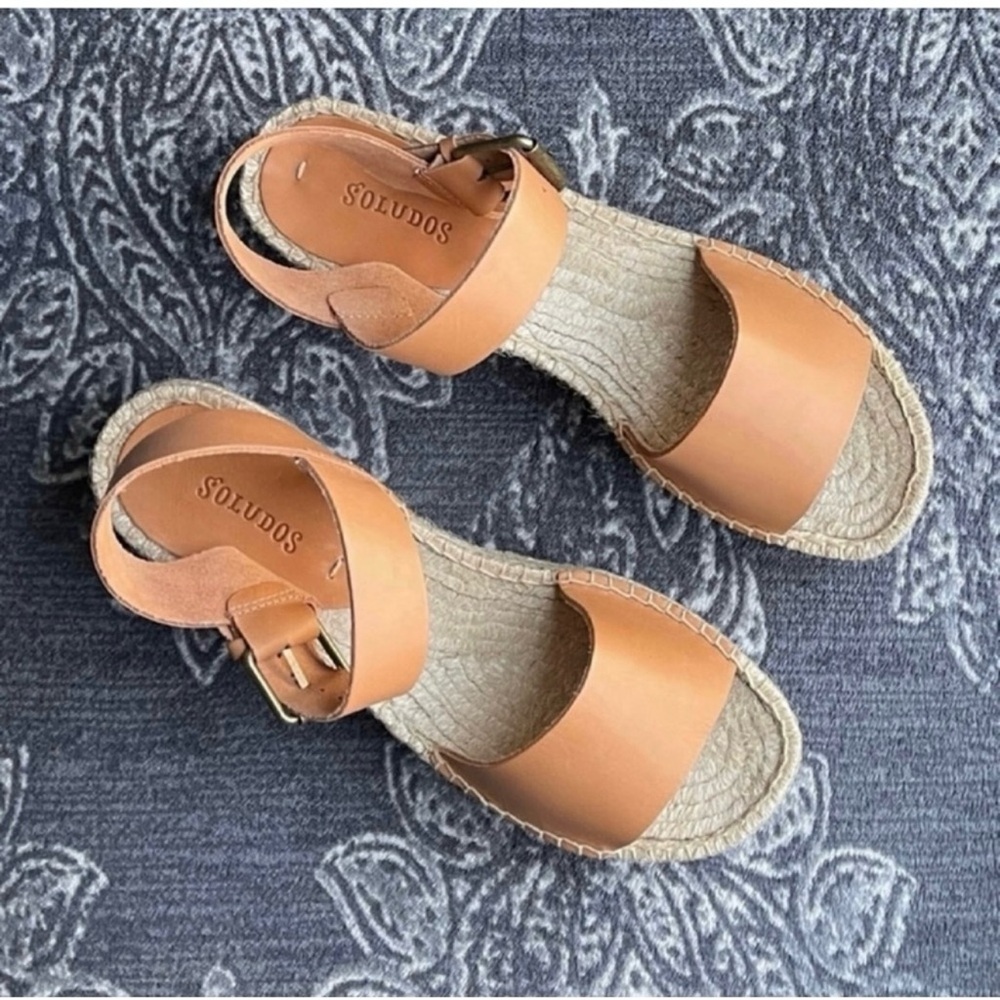 Soludos Minorca High Platform Sandal in Nude Size US 9.5 - Picture 5 of 13